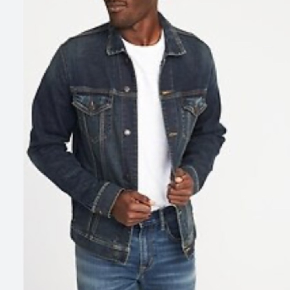 Old Navy Built-In Flex Denim Jacket in Indigo